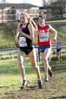 Emelia Gorecka leads from Lauren Howarth during the 2013 BUCS Cross Country Championships.